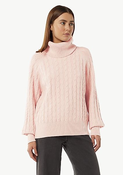 comma Langarmshirt Strickpullover mit hohem Rollkragen günstig online kaufen