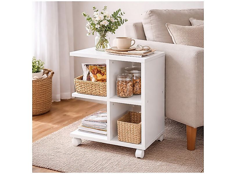 HTI-Living Beistelltisch Beistelltisch auf Rollen Thekla Weiß (Stück, 1-St. günstig online kaufen