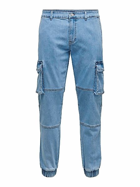ONLY & SONS Cargojeans "ONSCAM STAGE CARGO LBD 0414 PIM DNM CS" günstig online kaufen