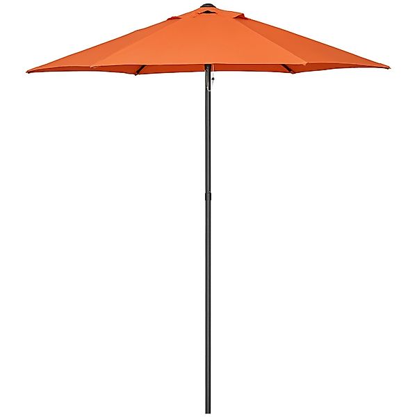 Outsunny Sonnenschirm Polyester  Aluminium 1,96L x 1,96B x 2,04H m Orange günstig online kaufen