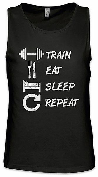 Urban Backwoods Tanktop Train Eat Sleep Repeat Ärmelloses T-Shirt Fitness T günstig online kaufen