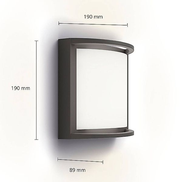 LED Wandleuchte Samondra in Anthrazit und Weiß 3,8W 800lm IP44 günstig online kaufen
