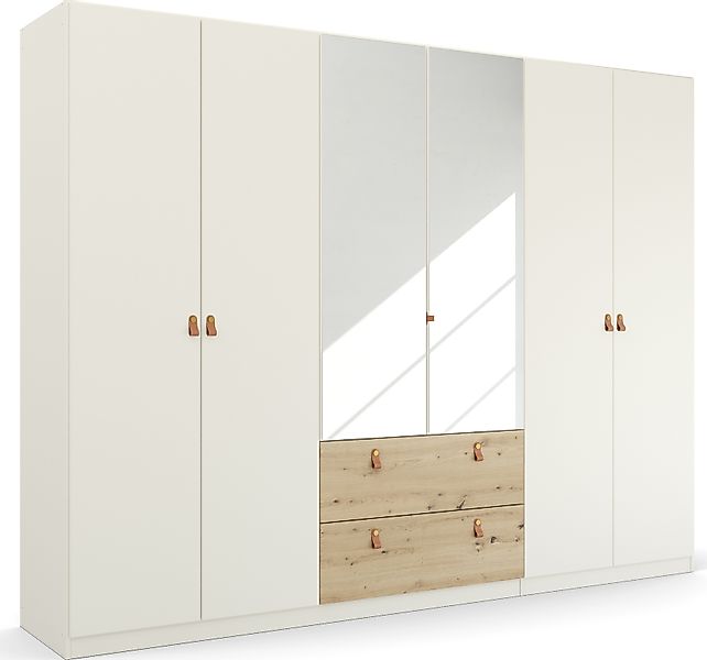 rauch Drehtürenschrank »Homey by Quadra Spin«, mit cognacbraunen Ledergriff günstig online kaufen