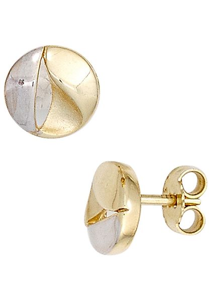 JOBO Paar Ohrstecker, rund 333 Gold günstig online kaufen