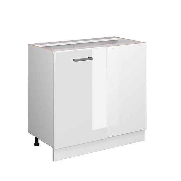 Vicco Eckunterschrank R-Line, Weiß Hochglanz/Weiß, 86 günstig online kaufen