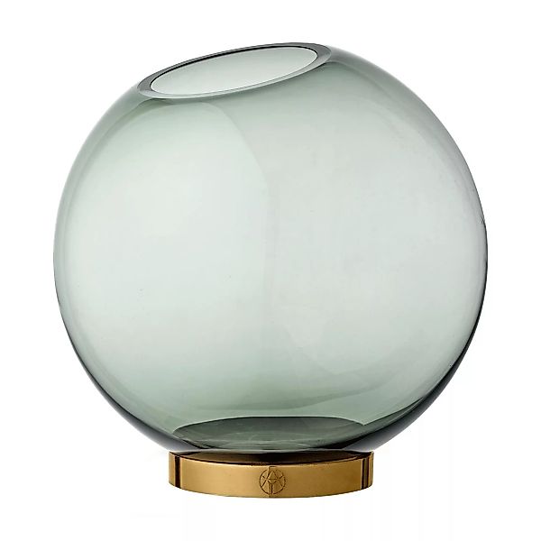 AYTM - Globe Vase Ø 21cm - waldgrün, gold/H 21cm x Ø 21cm günstig online kaufen