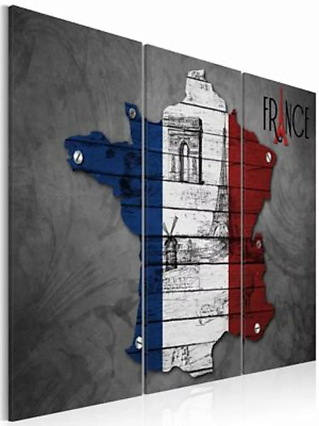 artgeist Wandbild Symbole von Frankreich - Triptychon mehrfarbig Gr. 60 x 4 günstig online kaufen