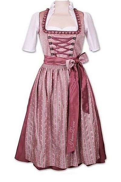 Pezzo D'oro Dirndl Mididirndl,Länge 70 cm, beerefarben, mit Balkonett-Aussc günstig online kaufen