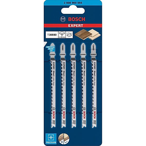 Bosch Expert Stichsägeblätter für Holz T308BO 5 Stück günstig online kaufen