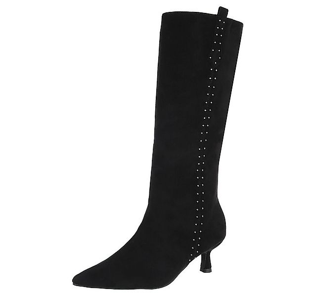 Ital-Design Elegante Damen-Stiefel mit Stiletto und Details Stiefel (905030 günstig online kaufen