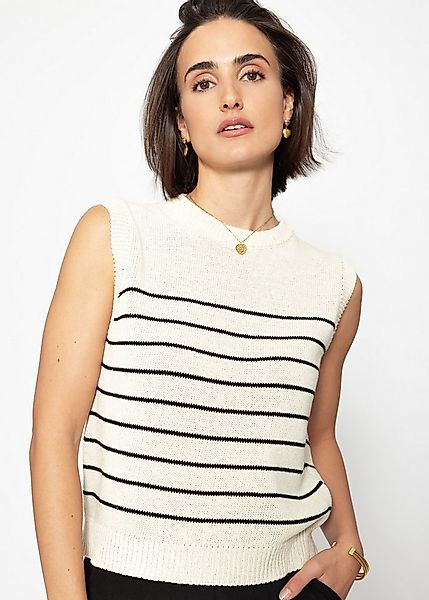 SASSYCLASSY Strickpullover Pullunder Damen gestreift mit Rollkragen Elegant günstig online kaufen