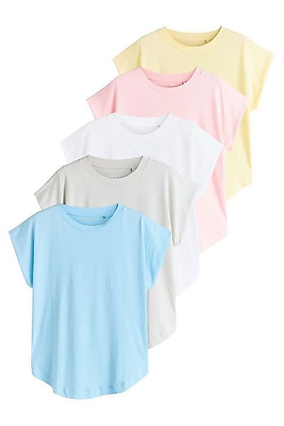Next T-Shirt T-Shirt mit überschnittenen Schultern (5-tlg) günstig online kaufen