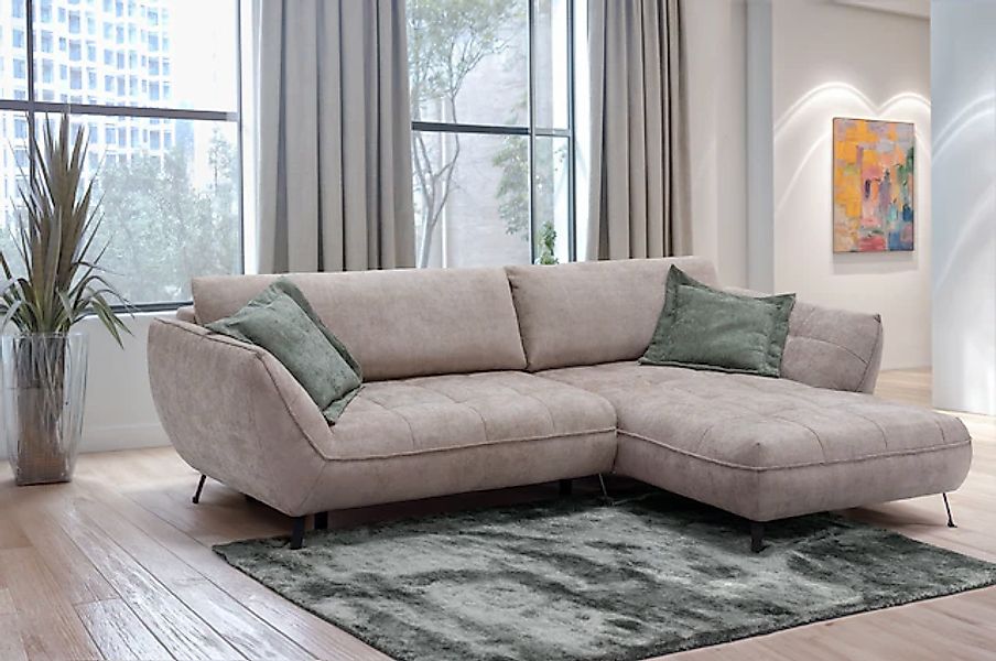 exxpo - sofa fashion Ecksofa »Samoa, bequem&modern, mit Easy-Lift-Bettfunkt günstig online kaufen