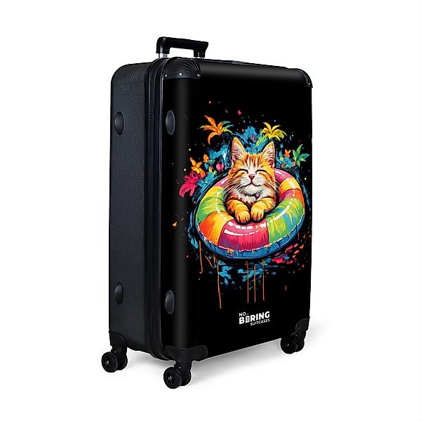 NoBoringSuitcases.com© Hartschalen-Trolley Sommerkatze mit buntem Schwimmba günstig online kaufen