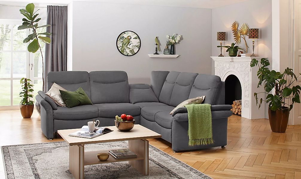 Home affaire Ecksofa »Tahoma L-Form«, mit Armlehnfunktion, wahlweise Bettfu günstig online kaufen