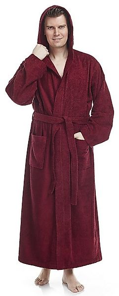 Arus Herrenbademantel Pacific, mit Kapuze, 100% Baumwolle, extra lang, für günstig online kaufen