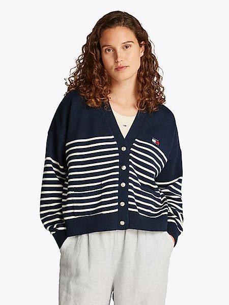 Tommy Jeans Strickjacke "TJW CABLE CARDIGAN", mit Streifenmuster, Taschen günstig online kaufen