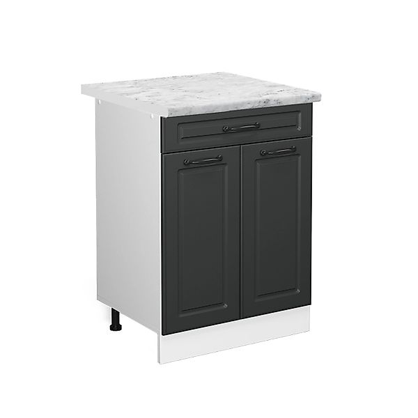 Vicco Küchenunterschrank R-Line Anthrazit Landhaus/Weiß 60 cm mit Schublade günstig online kaufen