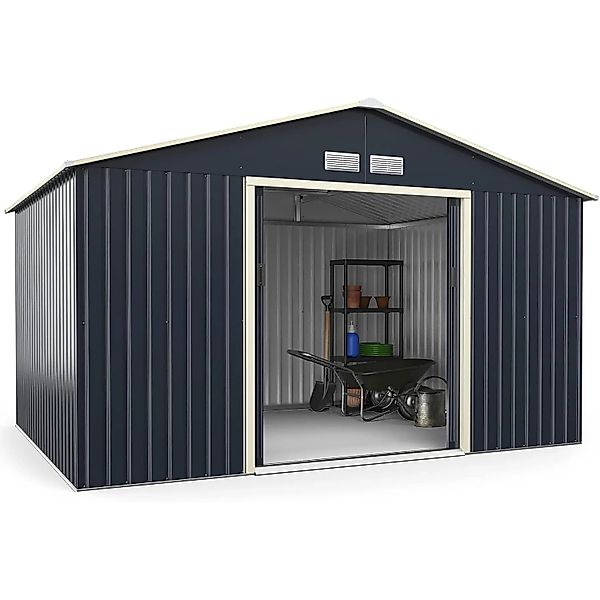 Costway Gerätehaus Metall Erweitert 213 x 64 x 195 cm günstig online kaufen