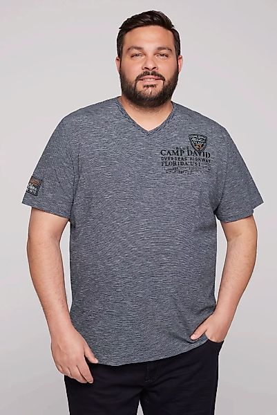 CAMP DAVID T-Shirt mit Label Print und Patch günstig online kaufen