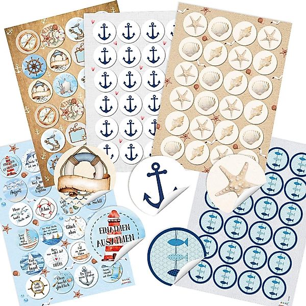 Logbuch-Verlag Dekofigur 120 maritime Sticker - günstig online kaufen