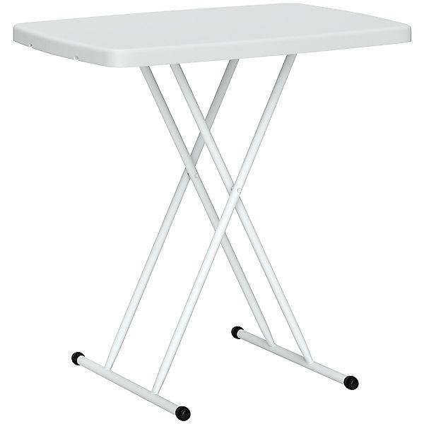 Outsunny Gartentisch höhenverstellbar, klappbar, aus Kunststoff, günstig online kaufen