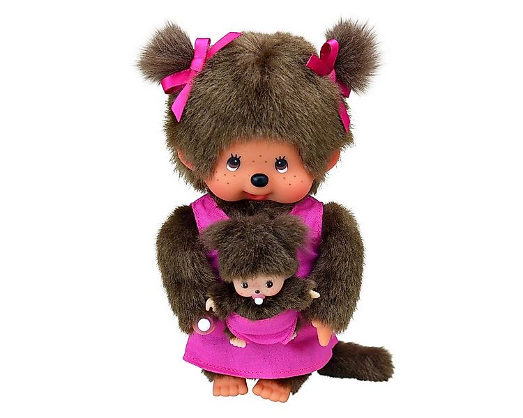 Sekiguchi Plüschfigur Monchhichi Plüschfigur Mutter mit Kind lila/braun 20c günstig online kaufen