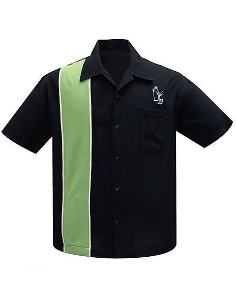 Steady Clothing Kurzarmhemd Palm Springs Black Apple Stone Retro Vintage Bo günstig online kaufen