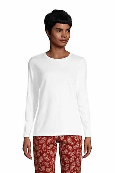 Supima-Shirt, Langarm, Damen, Größe: XS Normal, Weiß, Baumwolle, by Lands' günstig online kaufen