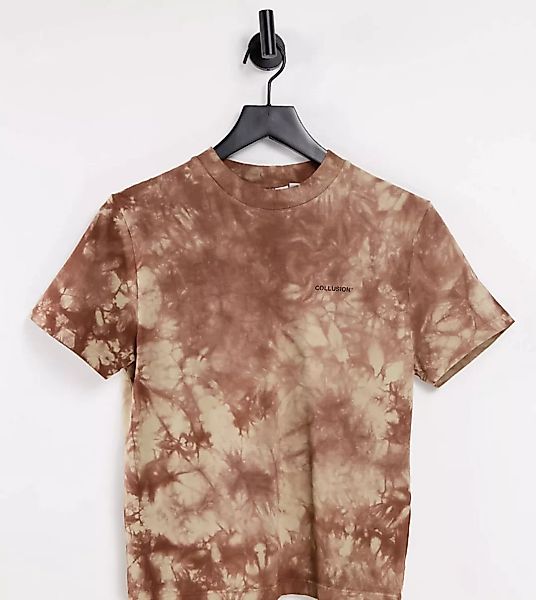 COLLUSION – Kurz geschnittenes T-Shirt mit Vintage-Passform und Batikmuster günstig online kaufen