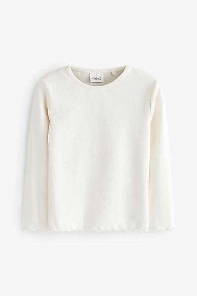 Next Langarmshirt Langärmeliges Feinripp-Shirt (1-tlg) günstig online kaufen
