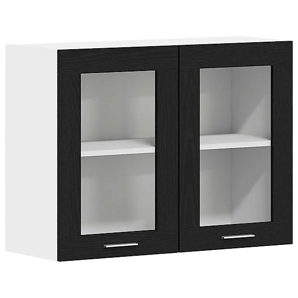 vidaXL Hängeschrank Lyon Schwarz Eichen-Optik 80 x 31 x 60 cm 863147 günstig online kaufen