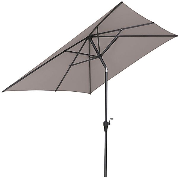 Siena Garden Marktschirm 250 cm x  200 cm Stone mit Kurbelmechanik günstig online kaufen
