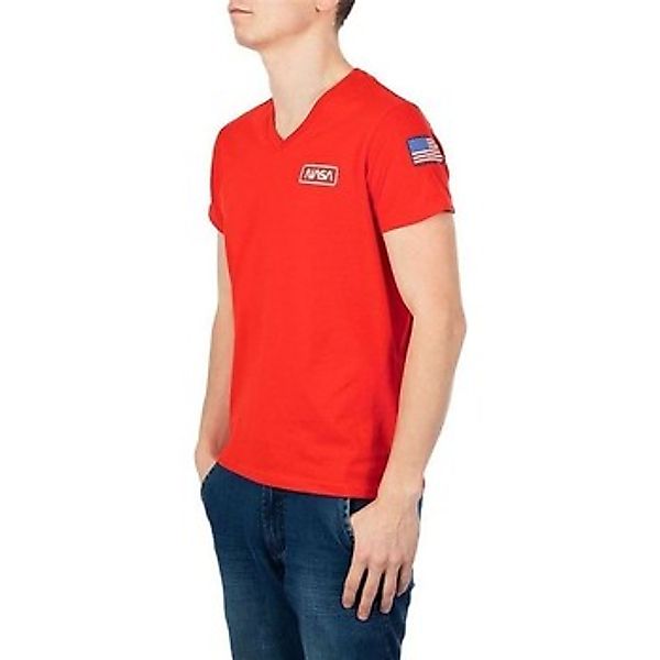 Nasa  T-Shirts & Poloshirts BASIC FLAG V NECK  BLACK BASIC FLAG V NECK günstig online kaufen