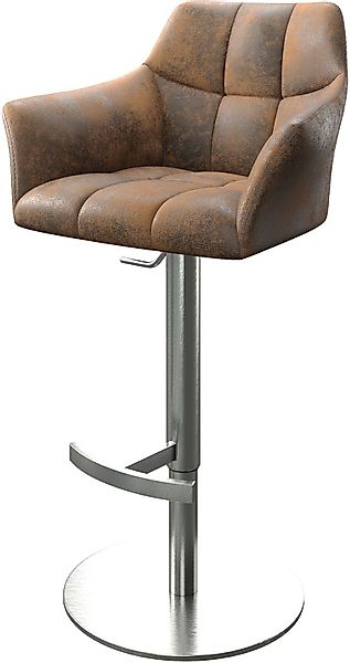 DELIFE Barhocker Yulo-Flex, Drehfuß höhenverstellbar Edelstahl günstig online kaufen