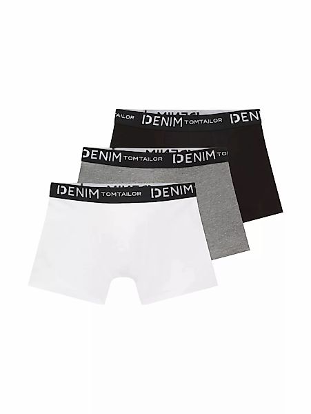 TOM TAILOR Denim Boxershorts, (Packung, 3 St.), mit Logo-Stretchbund günstig online kaufen