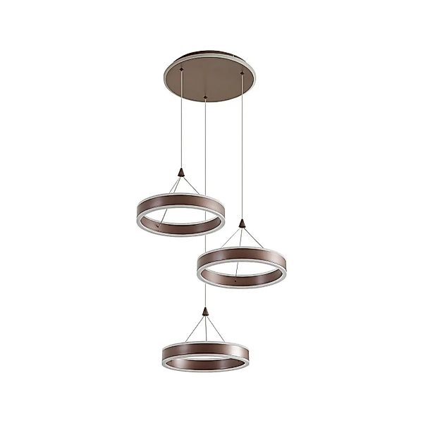 Lucande LED Kolo 10042878 Dimmbar Modern in Braun aus Metall 3-flammig Wohn günstig online kaufen