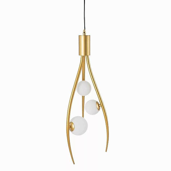 Deckenlampe 22 X 22 X 120 Cm Kristall Gold Metall günstig online kaufen