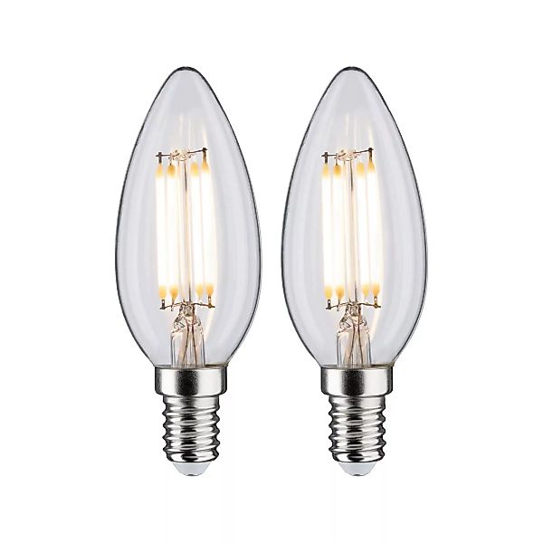 Paulmann "Filament 230V LED Kerze E14 2x470lm 2x4,5W 2700K Klar" günstig online kaufen