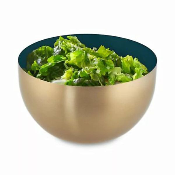 relaxdays Zweifarbige Salatschüssel aus Edelstahl dunkelgrün günstig online kaufen