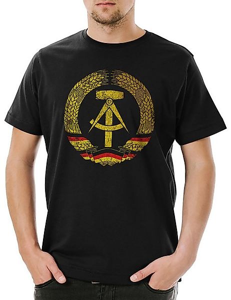 Urban Backwoods Print-Shirt DDR Symbol Herren T-Shirt Ostzone Fahne Wappen günstig online kaufen