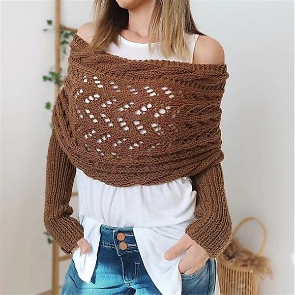 autolock Strickponcho Multifunktionaler Schal mit Ärmeln,Gestrickter günstig online kaufen