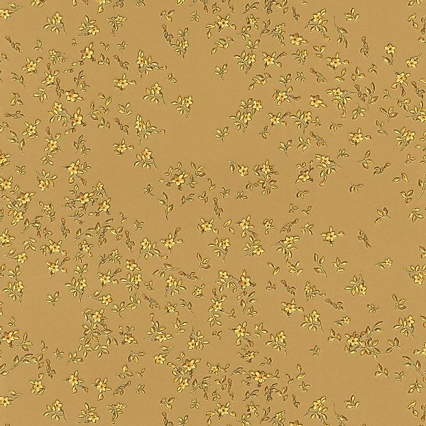 PROFHOME 935853-GU Blumen Tapete Floral glänzend Gold 7,035 m2 0,70 m x 10, günstig online kaufen