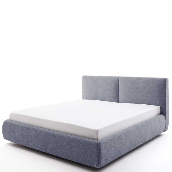Stauraumbett in Blau Webstoff 180x200 cm günstig online kaufen