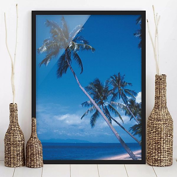 Bild mit Rahmen Strand - Hochformat Mauritius Beach günstig online kaufen