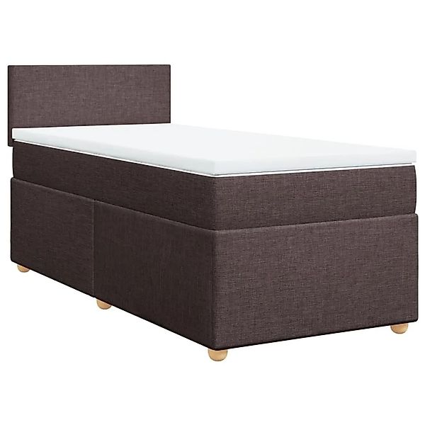 vidaXL Boxspringbett mit Matratze Dunkelbraun 100x200 cm Stoff 3286587 günstig online kaufen