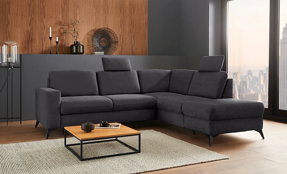 PLACES OF STYLE Ecksofa "Lolland L-Form" Wahlweise mit Bettfunktion und Sta günstig online kaufen