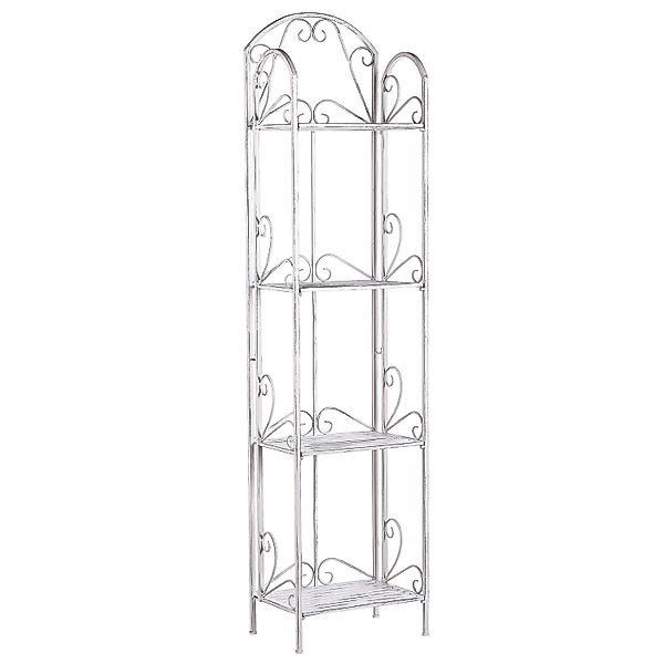 Beliani Badezimmerregal VALDIVIA Weiss 27x40x166 günstig online kaufen