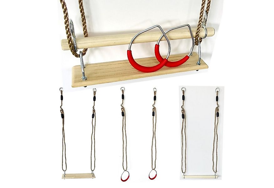 Loggyland Schaukelkombination Turngeräte-Set mit Schaukelsitz, Turnringen u günstig online kaufen