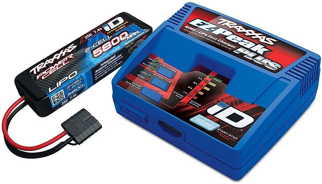 Traxxas Spielzeug-Auto Ladegerät EZ-Peak Plus 4A und 2S 5800mAh Akku Combo, günstig online kaufen
